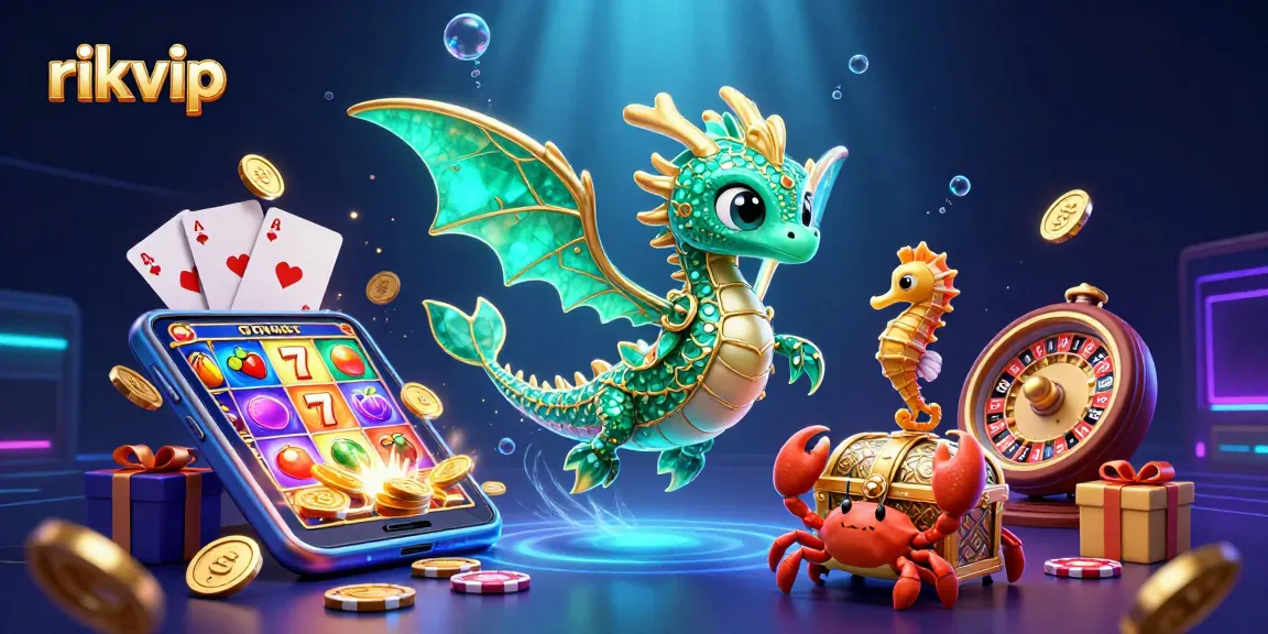 Experience the thrill of rikvip with a vibrant underwater treasure hunt filled with slot games and joyful characters.