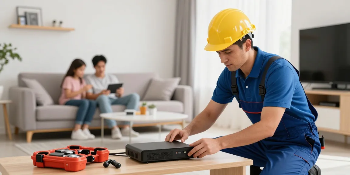 Local provider for British IPTV services, trusted technician setting up entertainment systems for community.